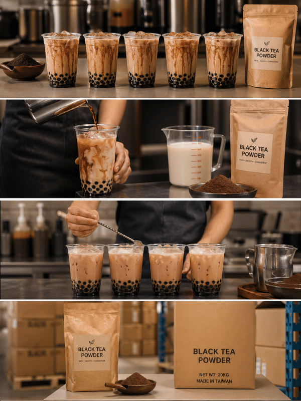 bulk black tea powder for bubble tea chains high volume beverage production