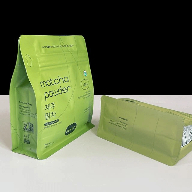Matcha Bulk Packaging Options - Premium Bulk Matcha Powder Supplier from China. Matcha powder brick packaging and bag showing bulk packaging solutions