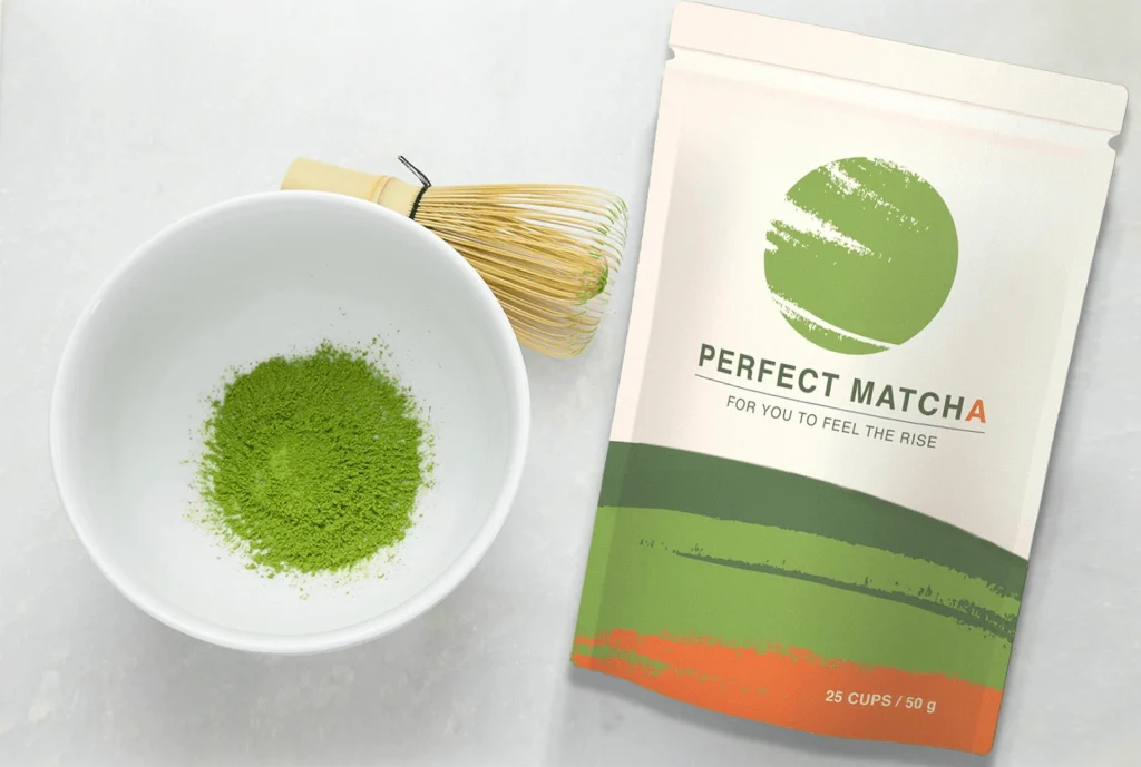 Matcha Powder Packaging Display - Premium Bulk Matcha Powder Supplier from China. Matcha powder packaging with product display showing OEM and retail ready solution