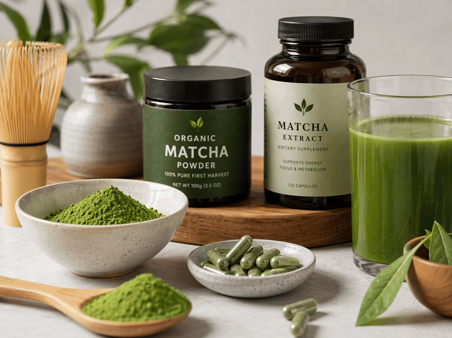 Matcha powder production line in factory showing automated manufacturing process for bulk supply