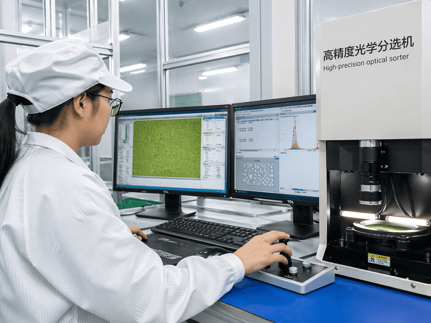 Matcha quality testing laboratory with analysis equipment ensuring safety and compliance for global markets