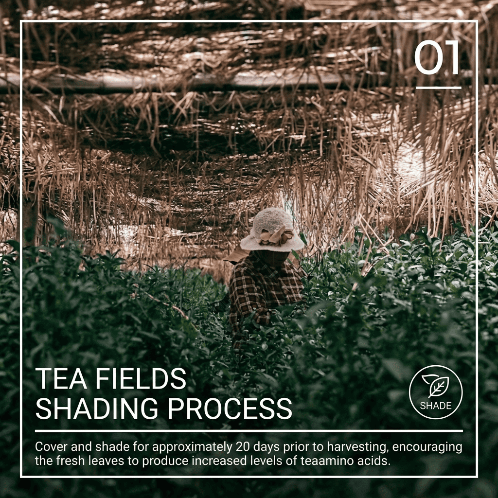Matcha Shading Cultivation Process - Premium Bulk Matcha Powder Supplier from China. tea field shading process for matcha cultivation enhancing leaf quality