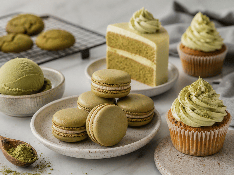 oolong tea desserts macarons cakes bakery application tea powder