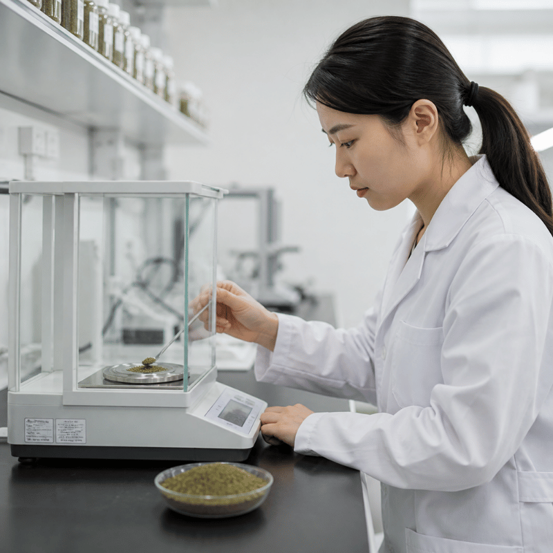 tea powder quality testing laboratory analysis oolong tea quality control