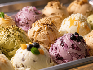 Matcha ice cream in multiple flavors showing dessert application
